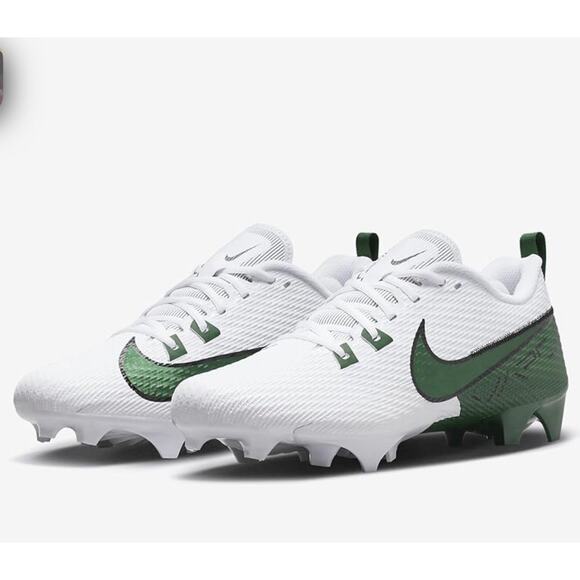 Nike Vapor Edge Speed 360 2 White/Green Football Cleats Men's Size 9 FQ4045-101 - Picture 5 of 5